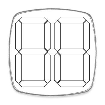 NUMBER 69 Sixty-Nine Gift Digital - Square fridge magnet - white - Front