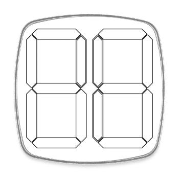 NUMBER 63 Sixty-Three Gift Digital - Square fridge magnet - white - Front