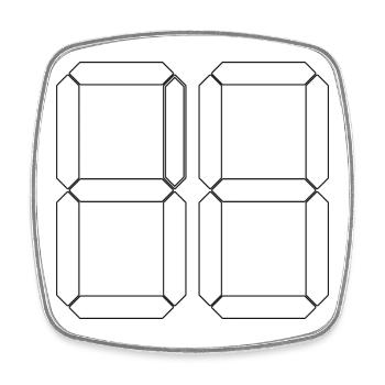NUMBER 68 Sixty-Eight Gift Digital - Square fridge magnet - white - Front