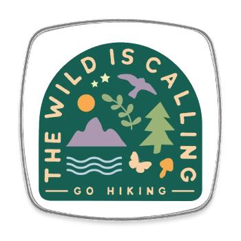 the-wild-is-calling-design - Magnet carré - blanc - Devant
