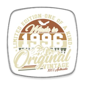 Cadeau d’anniversaire vintage vintage rétro 1996 - Magnet carré - blanc - Devant