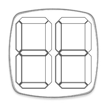 NUMÉRO 77 Soixante-dix-sept Cadeaux Numérique - Magnet carré - blanc - Devant