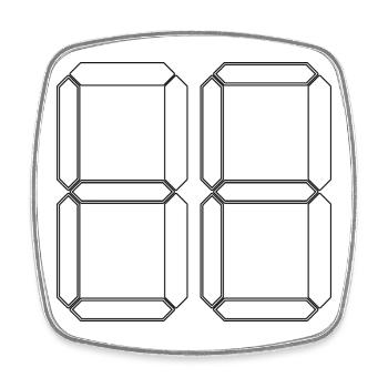 NUMBER 71 Seventy-One Gift Digital - Square fridge magnet - white - Front