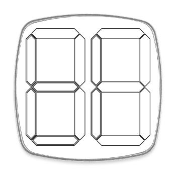 NUMBER 73 Seventy-Three Gift Digital - Square fridge magnet - white - Front