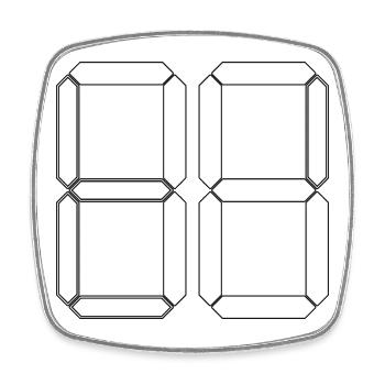 NUMBER 76 Seventy-Six Gift Digital - Square fridge magnet - white - Front