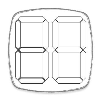 NUMBER 78 Seventy-Eight Gift Digital - Square fridge magnet - white - Front