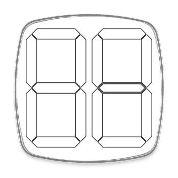 NUMÉRO 80 Quatre-vingts Cadeaux Numériques - Magnet carré - blanc - Devant