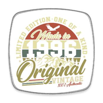 Original 1996 Vintage Vintage Birthday Gift - Square fridge magnet - white - Front