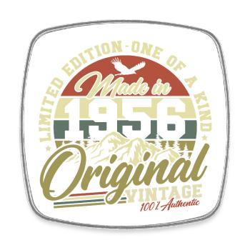 Cadeau d’anniversaire vintage 1956 - Magnet carré - blanc - Devant