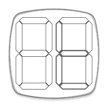 NUMÉRO 87 Quatre-vingt-sept cadeaux numériques - Magnet carré - blanc - Devant