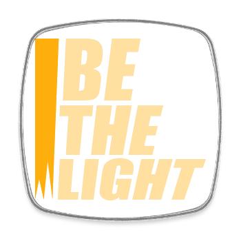 Be The Light Motivierend Positivität Spruch Logo - Viereckiger Kühlschrankmagnet - Weiß - Vorne