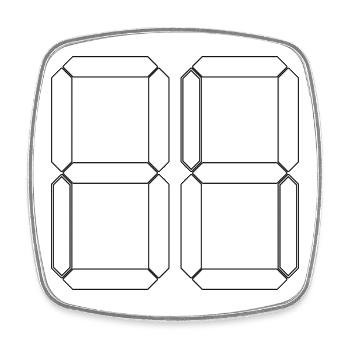 NUMBER 92 Ninety-Two Gift Digital - Square fridge magnet - white - Front