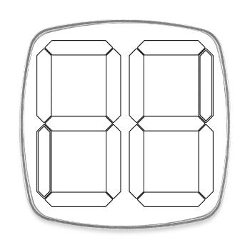 NUMBER 96 Ninety-Six Gift Digital - Square fridge magnet - white - Front