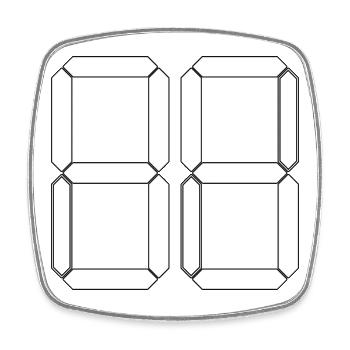 NUMBER 95 Ninety-Five Gift Digital - Square fridge magnet - white - Front