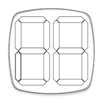 NUMBER 98 Ninety-Eight Gift Digital - Square fridge magnet - white - Front