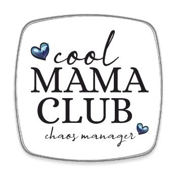 Chaos Manager Mama Club - Square fridge magnet - white - Front