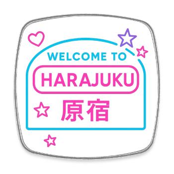 Welcome to Harajuku - Magnet carré - blanc - Devant