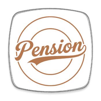 Pension nicht mehr zuständig Pensionär - Viereckiger Kühlschrankmagnet - Weiß - Vorne