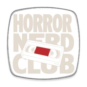 Club de nerds d’horreur VHS - Magnet carré - blanc - Devant