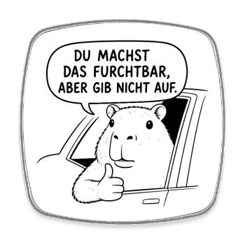 Ironisches Geschenk für Kollegen im Büro - Viereckiger Kühlschrankmagnet - Weiß - Vorne