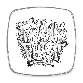 Frankfurt Graffiti Hip Hop - Square fridge magnet - white - Front