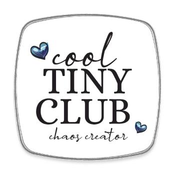 cool_tiny_club - Viereckiger Kühlschrankmagnet - Weiß - Vorne