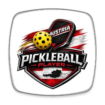 Pickleball AUSTRIA - Square fridge magnet - white - Front