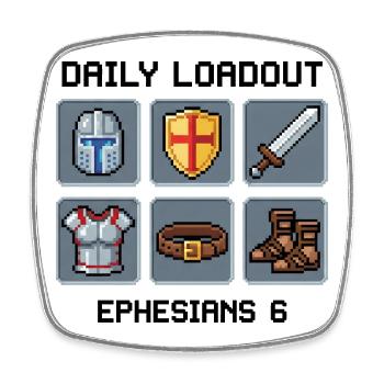 Waffenrüstung Gottes Pixel Art- Epheser 6 - Viereckiger Kühlschrankmagnet - Weiß - Vorne
