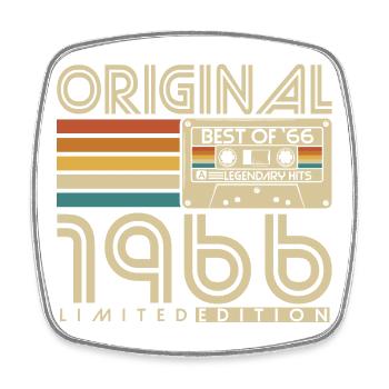 1966 Birthday Retro Vintage Vintage Gift - Square fridge magnet - white - Front