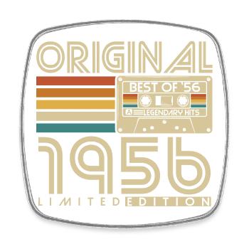 1956 Birthday Retro Vintage Vintage Gift - Square fridge magnet - white - Front