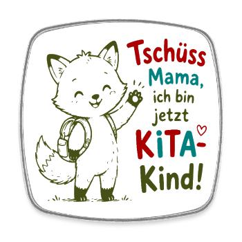 Kita Abschiedskind - Viereckiger Kühlschrankmagnet - Weiß - Vorne