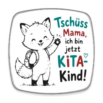 Kita Abschied – Kleiner Fuchs - Viereckiger Kühlschrankmagnet - Weiß - Vorne