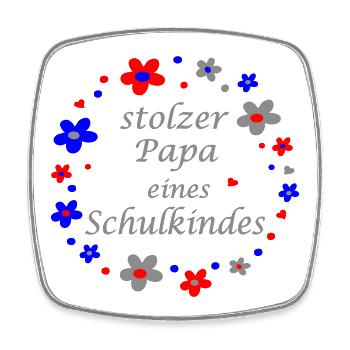 stolzer Papa eines Schulkindes - Viereckiger Kühlschrankmagnet - Weiß - Vorne