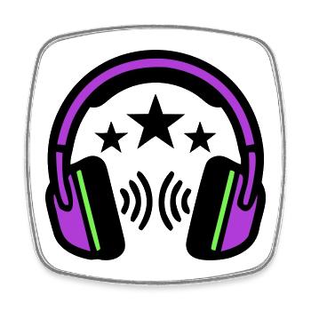 DJ Kopfhoerer Sound Logo - Viereckiger Kühlschrankmagnet - Weiß - Vorne