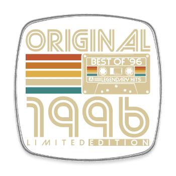 1996 Birthday Retro Vintage Vintage Gift - Square fridge magnet - white - Front