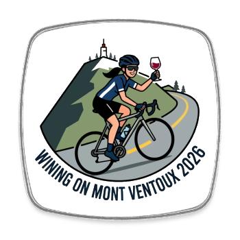 Wining On Mont Ventoux 2026 - Square fridge magnet - white - Front