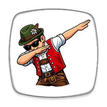 Dabbing Österreicher - Viereckiger Kühlschrankmagnet - Weiß - Vorne