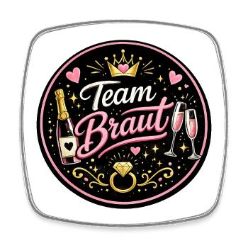 Team Braut Logo  - Viereckiger Kühlschrankmagnet - Weiß - Vorne
