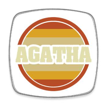 Geschenk für Agatha - Viereckiger Kühlschrankmagnet - Weiß - Vorne