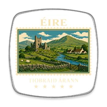 Irland Tipperary Vintage Reisemarke - Viereckiger Kühlschrankmagnet - Weiß - Vorne