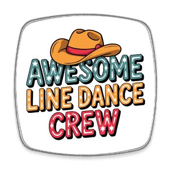 Line Dance Crew - Square fridge magnet - white - Front
