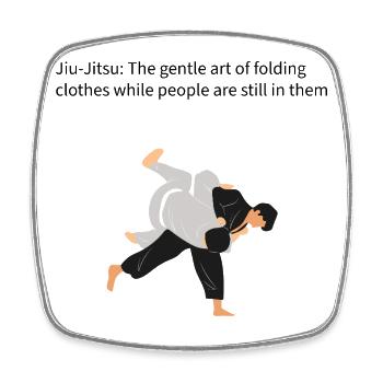 Judo Throw and Grip - Square fridge magnet - white - Front