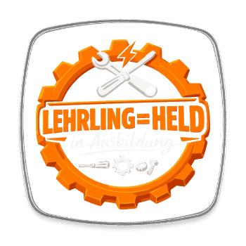 Lehrlinge sind Helden in Ausbildung - Viereckiger Kühlschrankmagnet - Weiß - Vorne