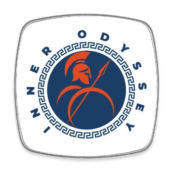Spartan Warrior Inner Odyssey. - Square fridge magnet - white - Front