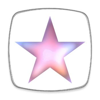 Star - Square fridge magnet - white - Front