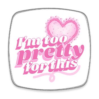 Pretty Ladies - Magnet carré - blanc - Devant