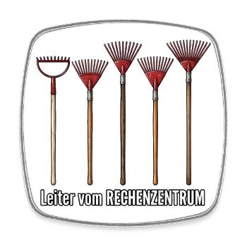 Gärtner Rechenzentrum - Viereckiger Kühlschrankmagnet - Weiß - Vorne
