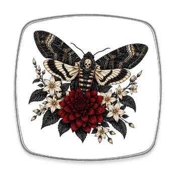 Acherontia Atropos – Death’s-Head Hawkmoth - Magnet carré - blanc - Devant