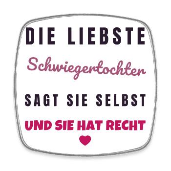 Lieblingsschwiegertochter - Geschenk Familie - Viereckiger Kühlschrankmagnet - Weiß - Vorne