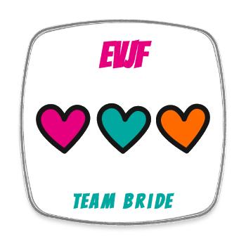 Bachelorette party. BRIDE. TEAM. TEAM MARIEE. BRIDE-TO-BE - Square fridge magnet - white - Front